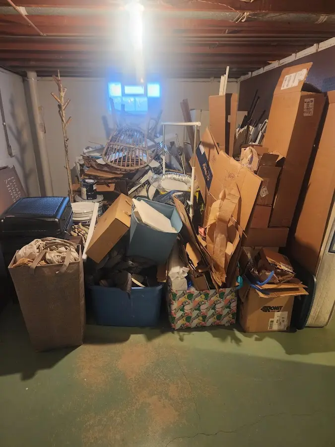 Roll-off dumpster container at job site for 20 Yard Dumpster Rental in Mill Bay